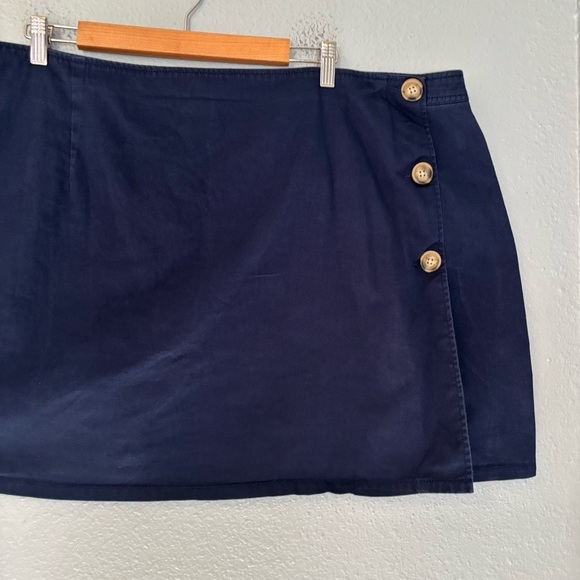 ModCloth Grammar Glam Navy Side Button Retro Mini Skirt Sz 26 Twee Retro - Picture 6 of 11